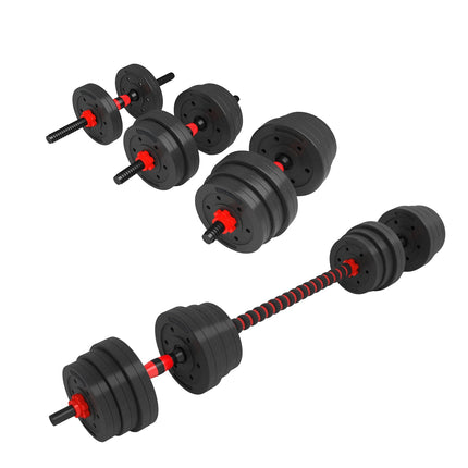 Barbell and Dumbbells Set, 20 kg, Composite Material