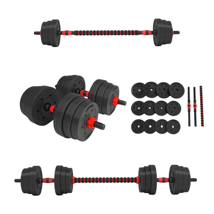 Barbell and Dumbbells Set, 20 kg, Composite Material