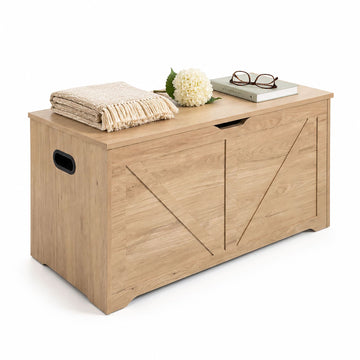 Barn-Style Storage Bench, Light Grey, 100x40 cm, MDF