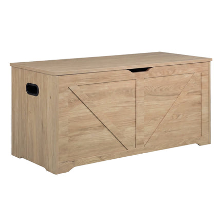 Barn-Style Storage Bench, Light Grey, 100x40 cm, MDF