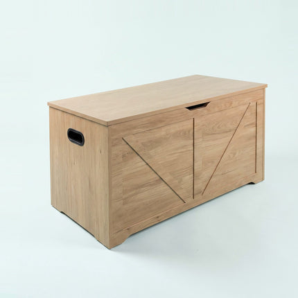 Barn-Style Storage Bench, Light Grey, 100x40 cm, MDF