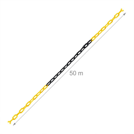 Barrier chain in black and yellow