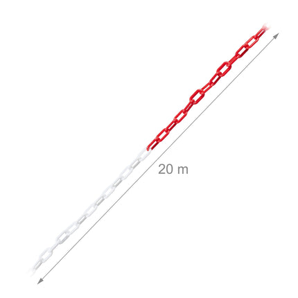 Barrier chain in red and white