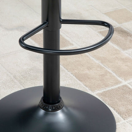 Adjustable Gray Bar Stools Set of 2 - Backrest & Footrest