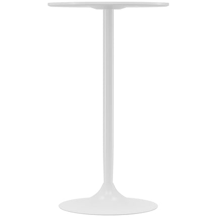 Round dining table in white steel - Ø60 x 102 cm