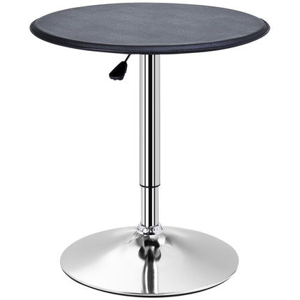 Bar table, bench height, black artificial leather, adjustable