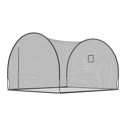 Baseball Batting Cage Net, 12 x 10.2 x 7.6 ft, Pitching Opening