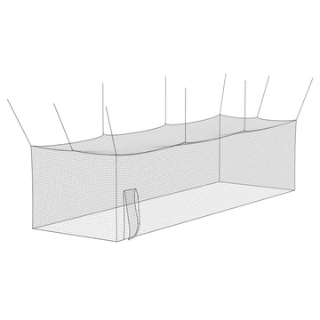 Baseball Batting Cage Net Only, HDPE, 41.7 x 12.8 ft