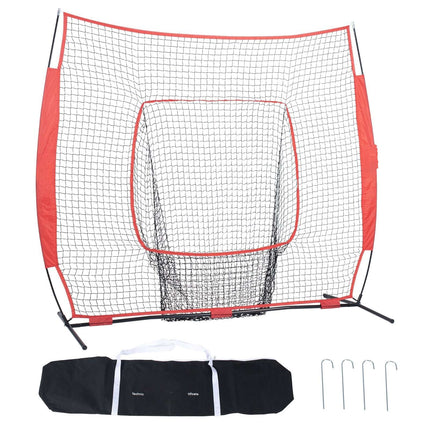 Baseball Softball Practice Net 7x7ft, Strike Zone, Bag