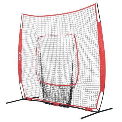 Baseball Softball Practice Net 7x7ft, Strike Zone, Bag