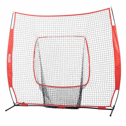 Baseball Softball Practice Net 7x7ft, Strike Zone, Bag