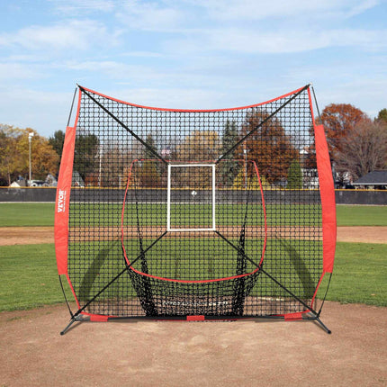 Baseball Softball Practice Net Set, 7x7 Ft, Tee, 12 Balls