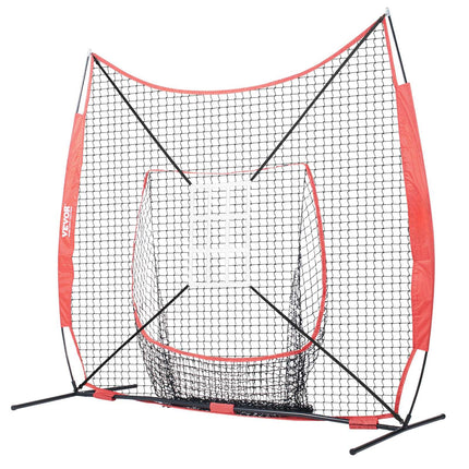 Baseball Softball Practice Net Set, 7x7 Ft, Tee, 12 Balls