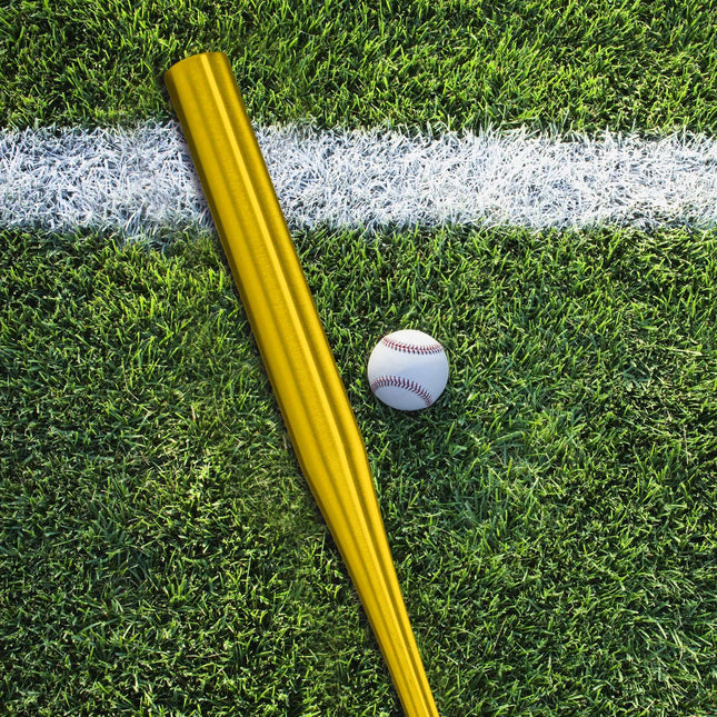 Baseball bat in golden aluminum