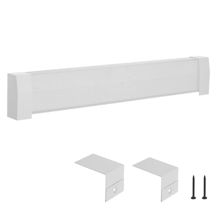 Baseboard Heater Cover, 4 Ft Steel Front, White