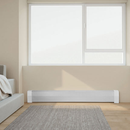Baseboard Heater Cover Replacement, 5 ft Steel, White