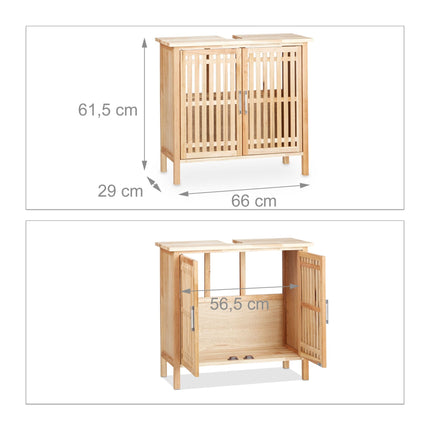 Base cabinet for standing washbasin