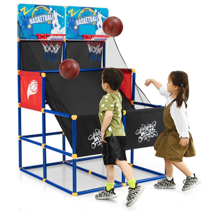 Basketball Arcade Game for Children Basketball Stand with 2 Baskets 90 x 90 x 140 cm