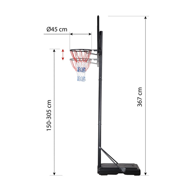 Basketball Hoop, Adjustable Height, Indoor/Outdoor