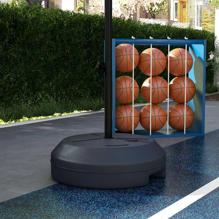 Height-adjustable basketball hoop with magnetic dart board