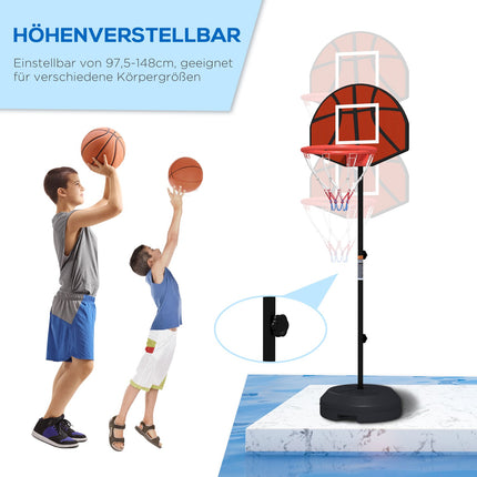 Height-adjustable basketball hoop with magnetic dart board