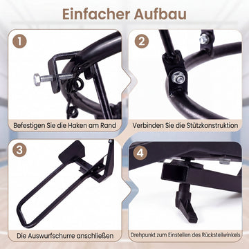 Basketball Return Attachment, Heavy-Duty Metal, 6 Hooks