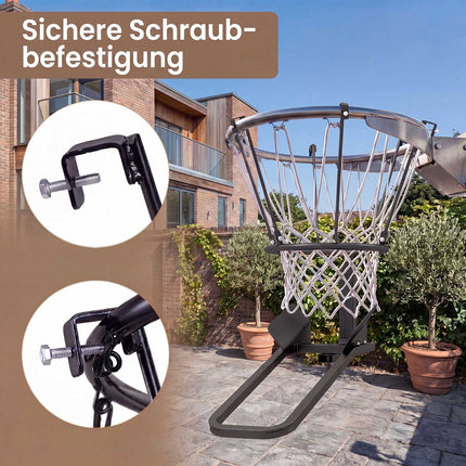 Basketball Return Attachment, Heavy-Duty Metal, 6 Hooks