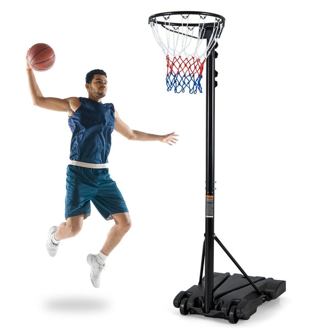 Basketball hoop outdoor portable basketball stand 260-305cm height adjustable black
