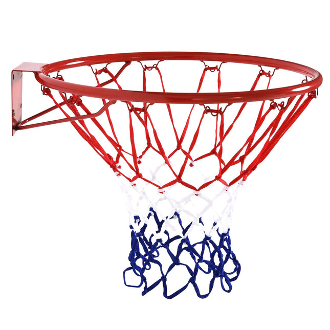 Basketball hoop with net, steel frame, 46 cm diameter