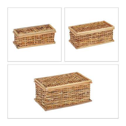 Basket set of 3 rattan