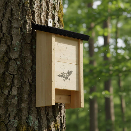 Bat Box Set of 2 – Wooden Roosts with Grooved Interior