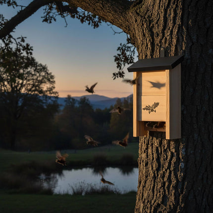 Bat Box Set of 2 – Wooden Roosts with Grooved Interior