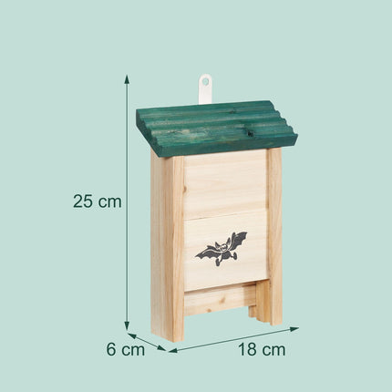 Bat Box Set of 2, Wooden Roosts with Landing Board