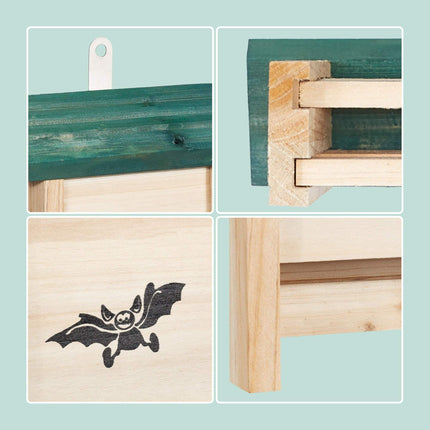 Bat Boxes, Untreated Wood, Set of 4