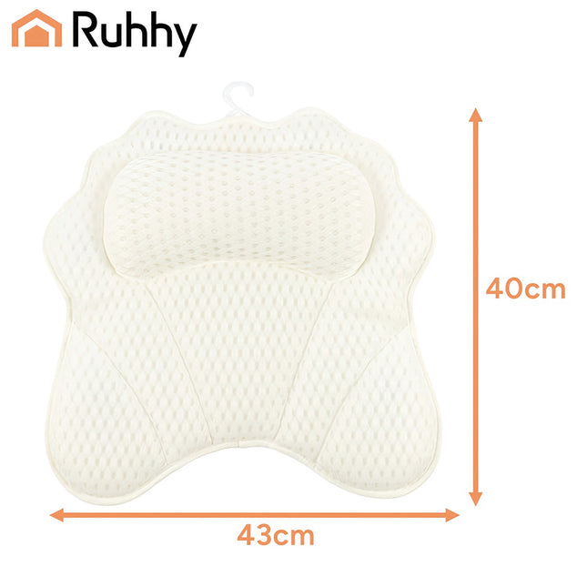 Bath Pillow with Suction Cups – Quick-Dry, Ergonomic