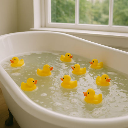 Bathing ducks in a set of 48