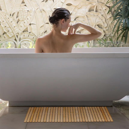 Bath mat in bamboo 80x50 cm