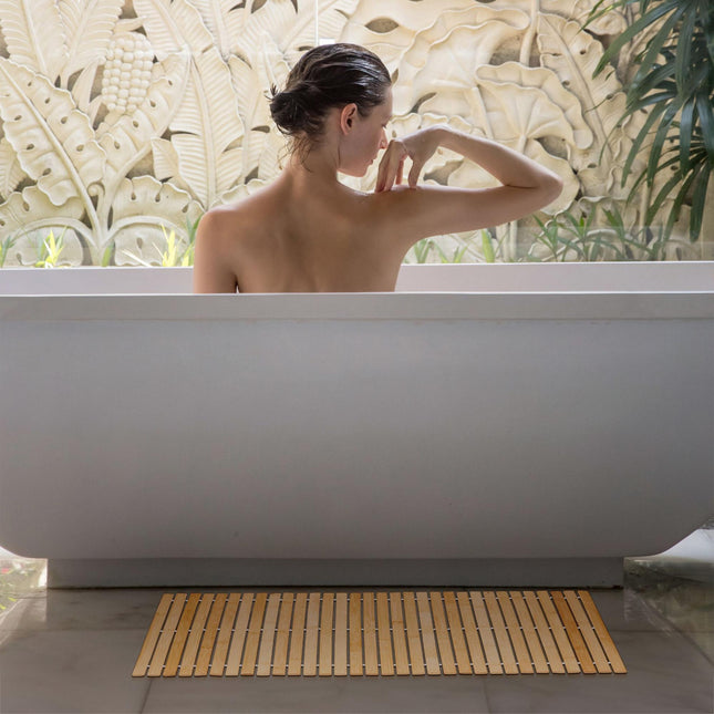 Bath mat in bamboo 80x50 cm