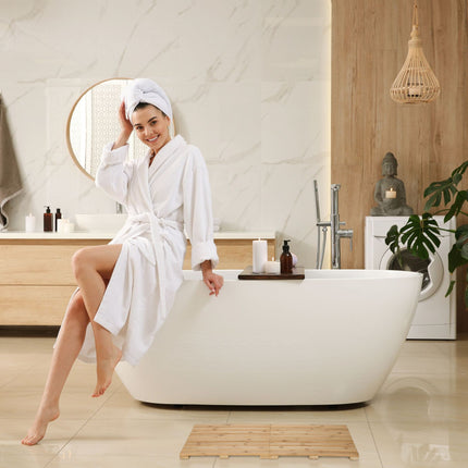Bath mat in bamboo