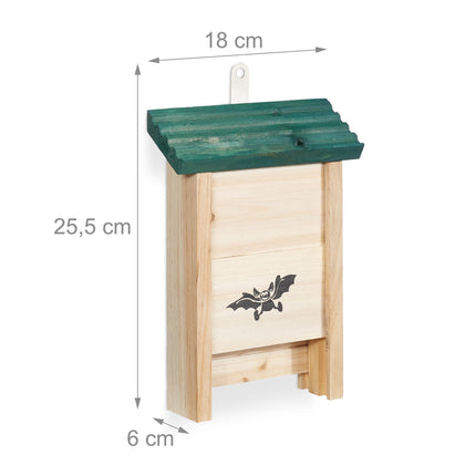 Bat house with green roof