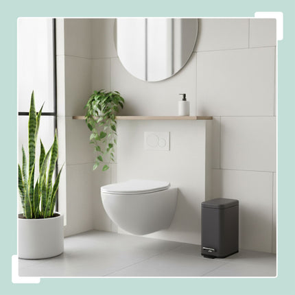 Bathroom Bin, 5L Soft Close, Foot Pedal