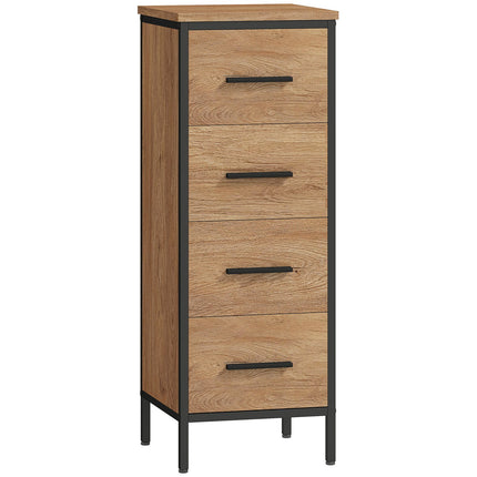 Bathroom Cabinet, 4 Drawers, Compact, Industrial Style