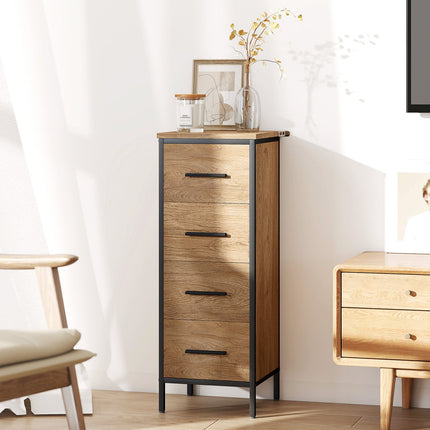 Bathroom Cabinet, 4 Drawers, Compact, Industrial Style