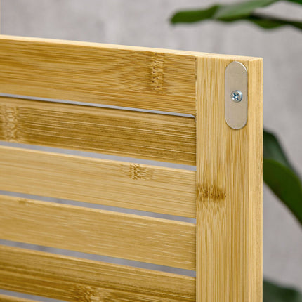 Bamboo bathroom cabinet with open shelf, 50x25.5x92cm