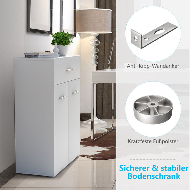 Bathroom Cabinet With Door And Drawer, 60x29x82 cm