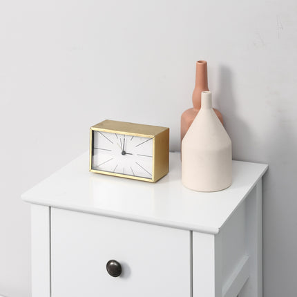 White bathroom cabinet, drawer and shelves, anti-tip, 40x31.5x90 cm