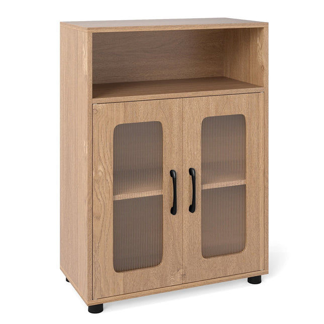 Bathroom Cabinet with 2 Doors & Adjustable Shelf, Freestanding