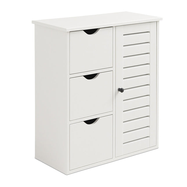 Bathroom Cabinet with 3 Drawers and Adjustable Shelves