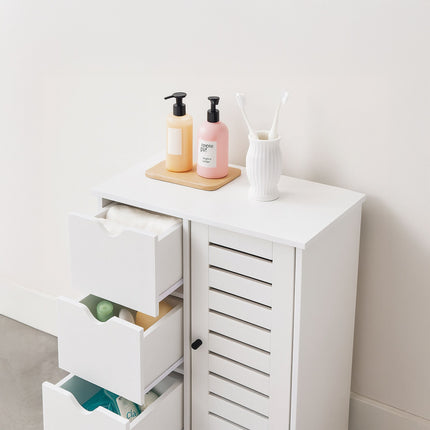 Bathroom Cabinet with 3 Drawers and Adjustable Shelves