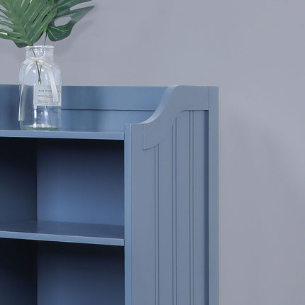 Bathroom Cabinet with 3 Open Shelves & 2 Doors